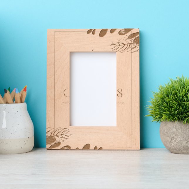 Custom 4" x 6" Portrait, FrameStyle: natürlich Geätzte Rahmen (Vorderseite)