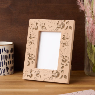 Custom 4" x 6" Portrait, FrameStyle: natürlich Geätzte Rahmen