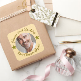 Custom 50. Geburtstag Danke, dass Sie ein Geschenk Quadratischer Aufkleber