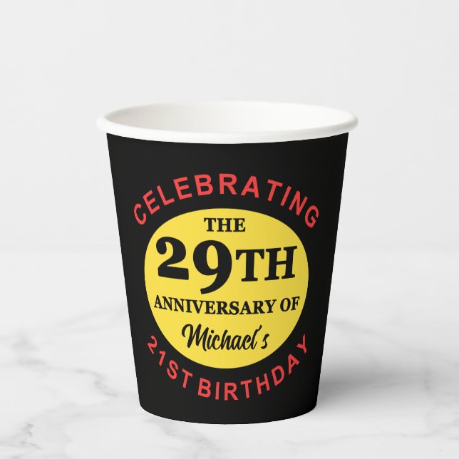 Custom 50. Geburtstag Spaß Pappbecher (Vorderseite)