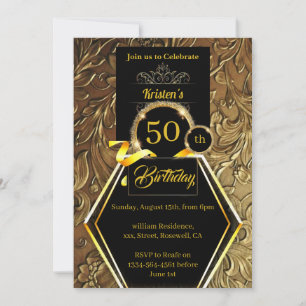 Custom 50. Geburtstagseinladung Einladung