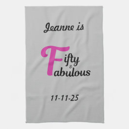 Custom 50 und Fabulous Happy 50 Geburtstag Geschirrtuch