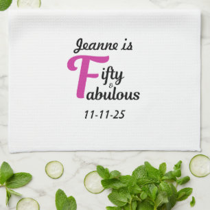 Custom 50 und Fabulous Happy 50 Geburtstag Geschirrtuch