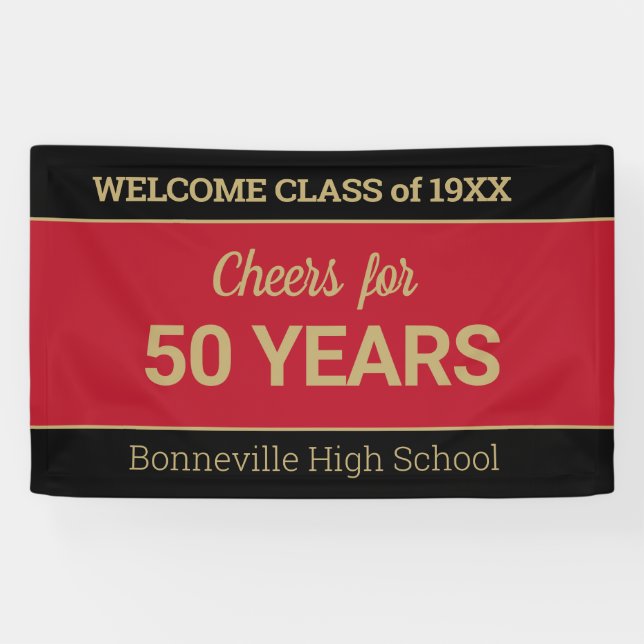 Custom 50-Yr-Wiedersehen-Banner Banner (Horizontal)