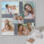 Custom 5 Foto Collage Best Daddy Ever Square Puzzle<br><div class="desc">Benutzerdefiniertes Foto Rätsel für den besten Vater aller Zeiten. Das Design ist mit "bester Papa je [Jahr]" in mageren Schriftart Typografie geschrieben und Sie können das Jahr anpassen und auch Papa zu Papa oder Papa bearbeiten, falls erforderlich. Die Fotovorlage erstellt automatisch die Collage des Fotos mit den Bildern, die in...</div>