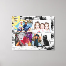 Custom 5 Fotos Schwarz/Weiß Abstrakt Leinwanddruck