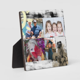 Custom 5 Fotos Schwarz/Weiß Abstrakte Blume Fotoplatte