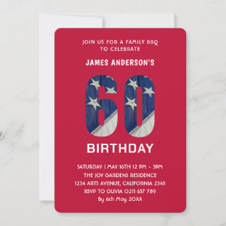 Custom 60. Geburtstag Familie GRILLEN Party 4. Jul Einladung