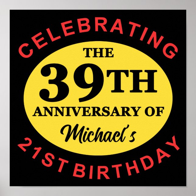 Custom 60. Geburtstag Spaß Poster (Vorne)