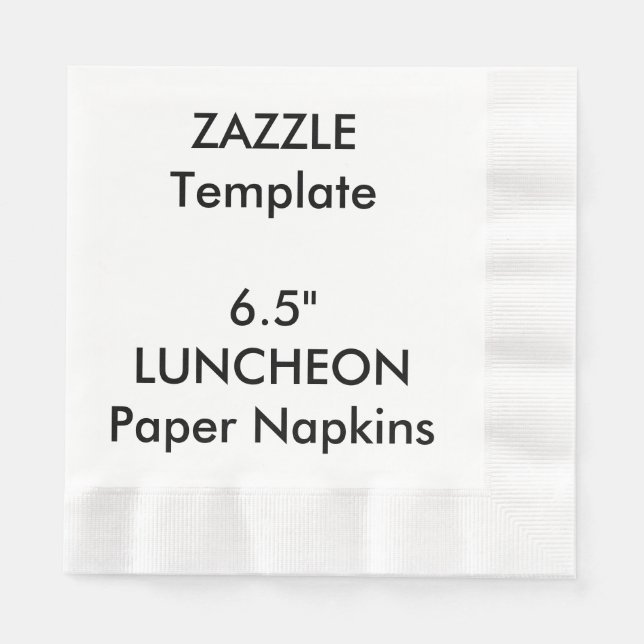 Custom 6.5" LUNCHEON Disposable Paper Napkins Serviette (Vorderseite)