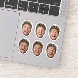 Custom 6 Face Sticker - Funny Personalisiertes Fot