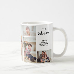 Custom 6 Family Foto Collage Kaffeetasse