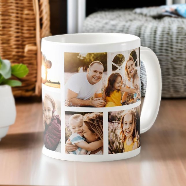 Custom 6 Foto Collage Einfach modern Kaffeetasse (Von Creator hochgeladen)