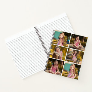 Custom 6 Foto Collage Spirale Notebook Notizbuch