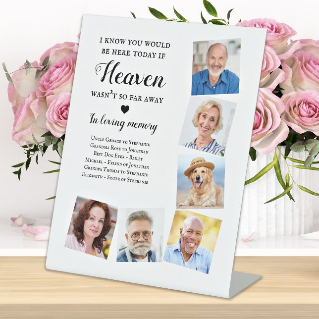 Custom 6 Foto Heaven Gedicht Wedding Memorial Sockelschild (Von Creator hochgeladen)