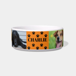 Custom 6 Pet Foto Collage Dogenname Bowl Napf