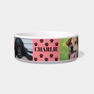 Custom 6 Pet Foto Collage Dogenname Bowl Napf