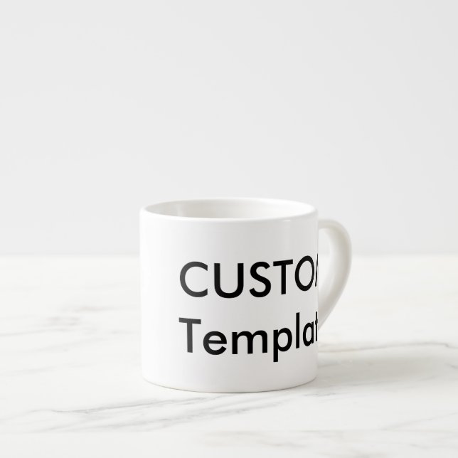 Custom 6oz White Espresso Coffee Cup Espressotasse (Vorderseite Rechts)