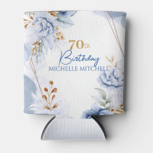 Custom 70. Geburtstag Blue Gold Dosenkühler