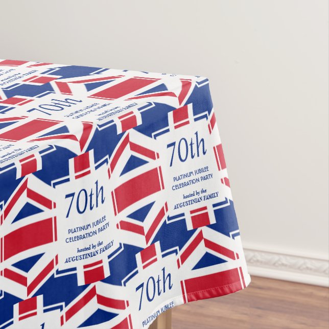 Custom 70. Platinum Jubilee Union Jack Tischdecke (Beispiel)