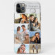 Custom 7 Foto Collage auf grauem Marmor Case-Mate iPhone Hülle (Rückseite)