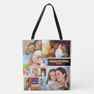 Custom 7 Foto Collage Tote Bag