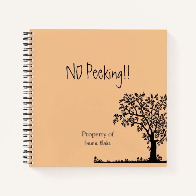 Custom 8.5" x 8.5" Spiralskizze Notizbuch (Vorderseite)