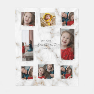 Custom 8 Aight Foto Collage Moderne Elegante Famil Fleecedecke