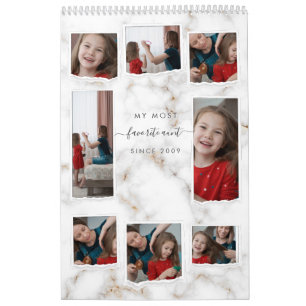 Custom 8 Aight Foto Collage Moderne Elegante Famil Kalender