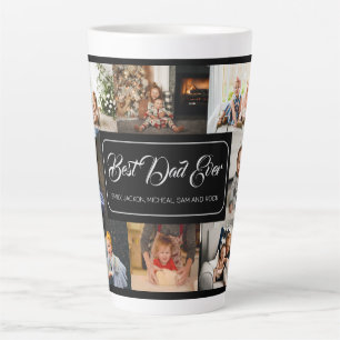 Custom 8 Foto Collage Bester Vater je Wasserflasch Milchtasse