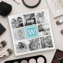 Custom 8 Keepake Family Foto Collage Monogram