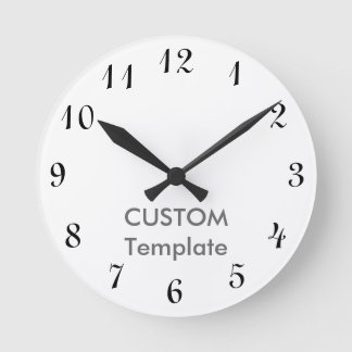 Custom 8" ROUND Wall Clock TYPO UPRID Runde Wanduhr