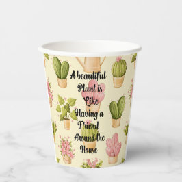 Custom 8oz Paper Cup mit Garden Quote Pappbecher