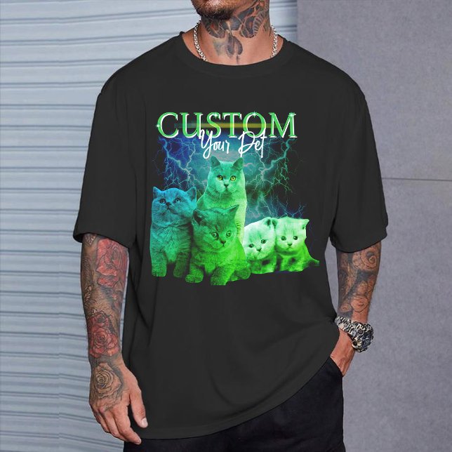 Custom 90s Bootleg Rap Tee with Your Pet Photo  (Von Creator hochgeladen)
