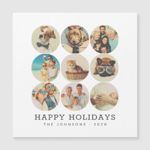 Custom 9 Fotos Moderne Erinnerungen für Familien u Magnetkarte
