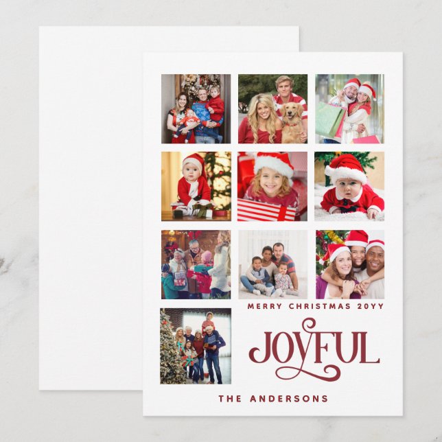 Custom 9 Fotos Weihnachten (Vorne/Hinten)