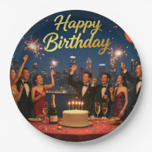 Custom 9" Round Birthday Dinner Teller