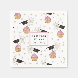 Custom Abschluss Class of Cupcake Serviette