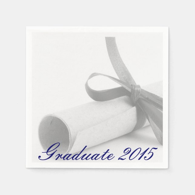 Custom Abschluss Diploma Party Paper Napkin Set Serviette (Vorderseite)