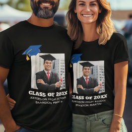 Custom Abschluss Foto 2025 Graduate Proud Parent T-Shirt