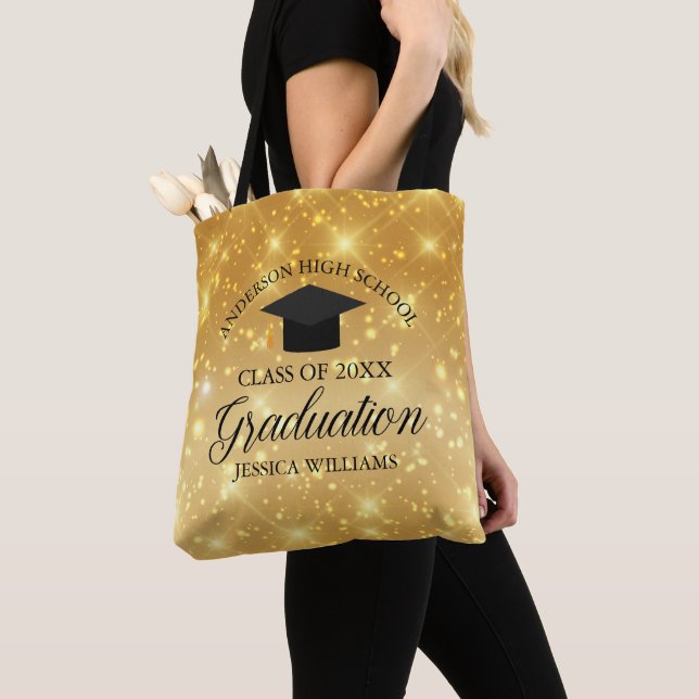 Custom Abschluss Gold Sparkle Monogram Glam (Von Nahem)