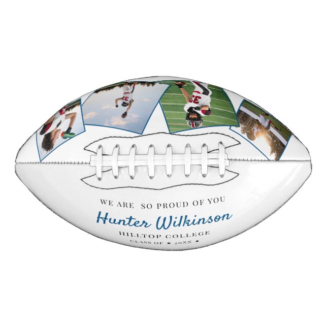 Custom Abschluss Senior Foto Football (Vorderseite)