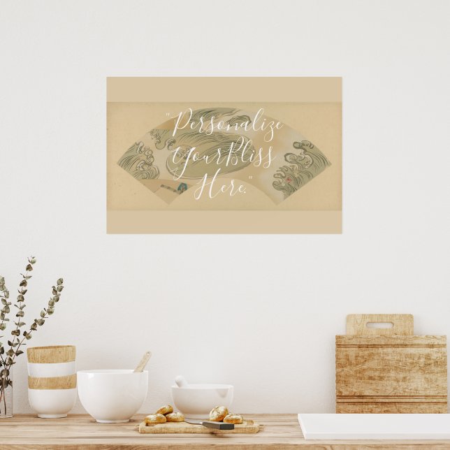CUSTOM Abstract Rinpa Wave Pattern Art  Poster (Küche)
