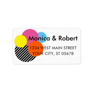 Custom Abstrakt Ice Scoop Circles Arte Art Adressaufkleber