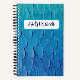 Custom Abstrakt Underwater Blue Ombre Mermaid Notizbuch