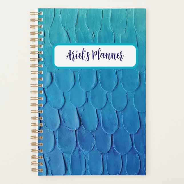 Custom Abstrakt Underwater Blue Ombre Mermaid Planer (Vorderseite)