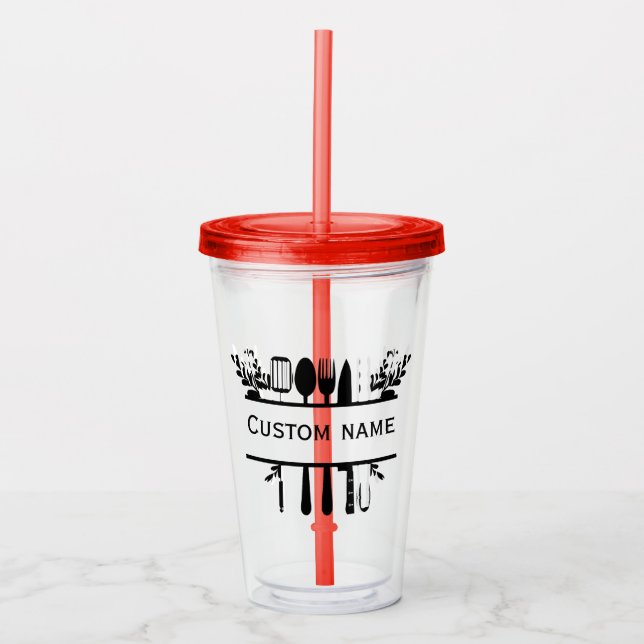 Custom Acrylic Name Tumbler Acryltrinkbecher (Vorderseite)