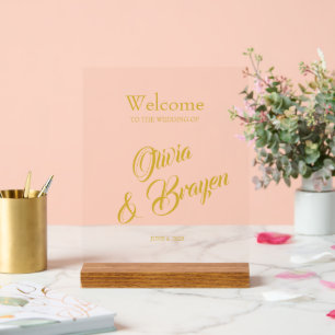 Custom Acrylic Sign-11"x14" Wedding or Event Décor Acrylschild