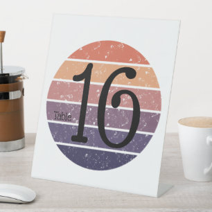 Custom Acrylic Tischnummer Sign - Wedding & Event Sockelschild