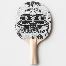 Custom ADD NAME Skull Skateboard Skate Shop Tischtennis Schläger